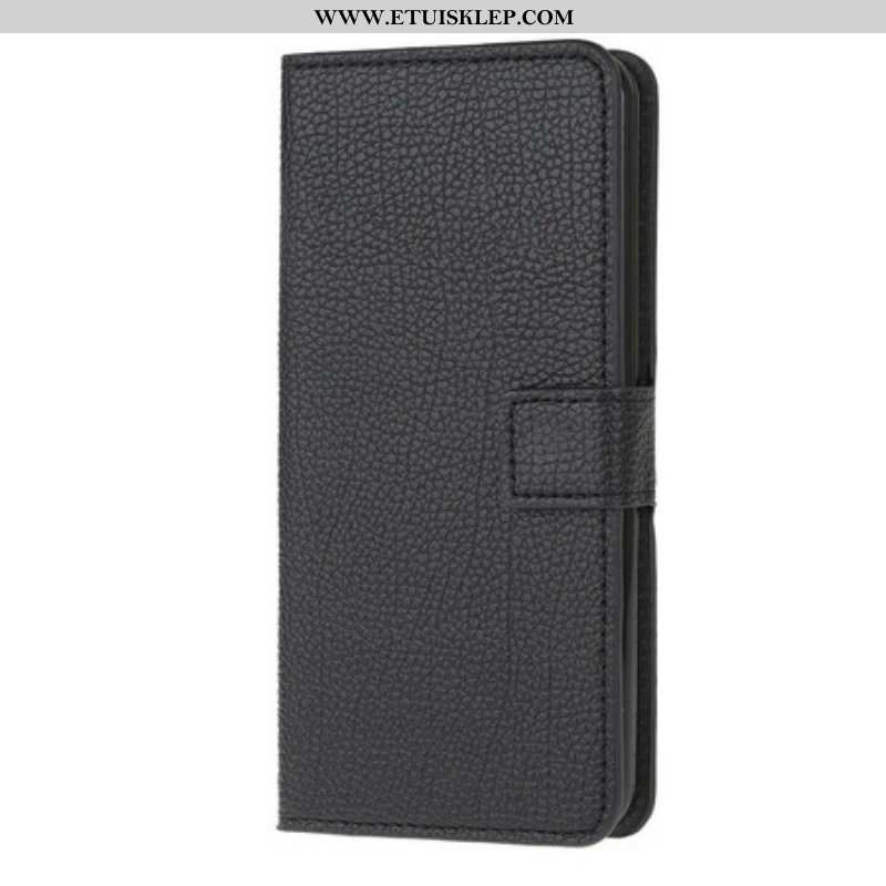 Etui Folio do iPhone 13 Pro Efekt Skóry Licowej Liczi